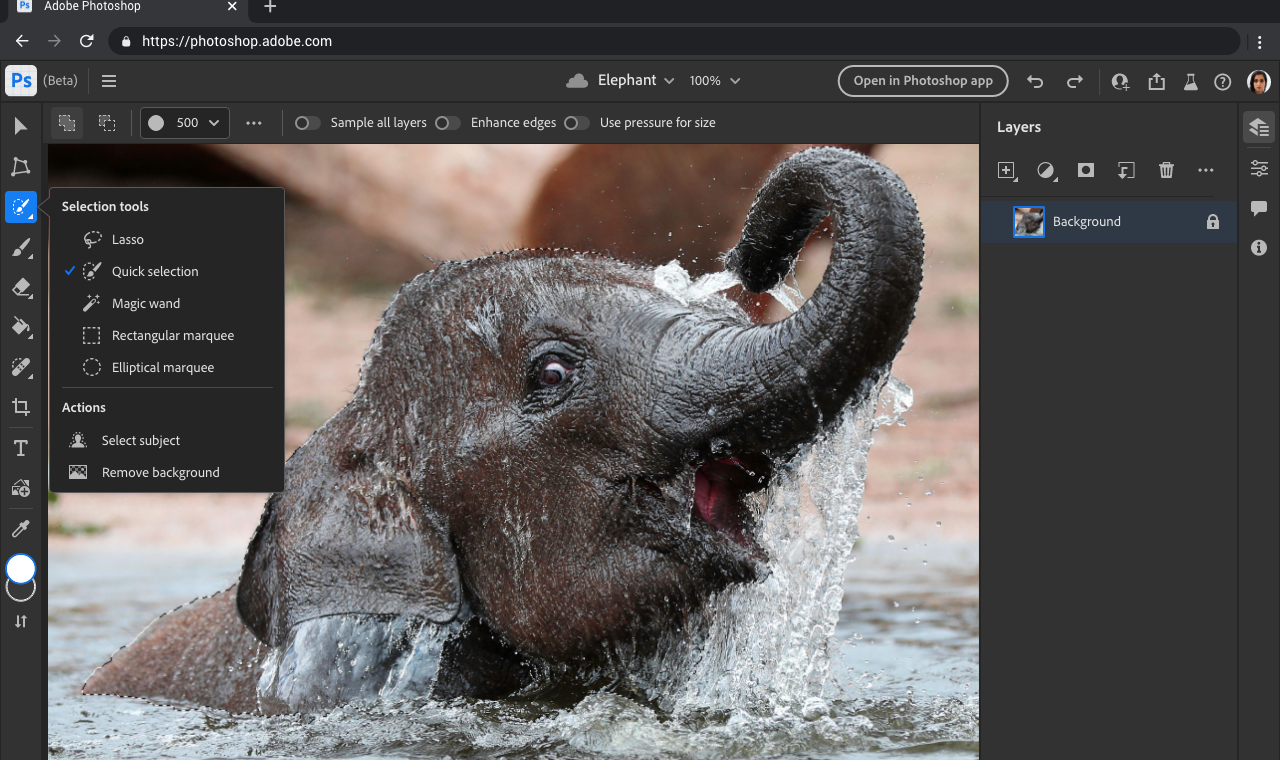 Adobe making the web based version of Photoshop free to use with a freemium model