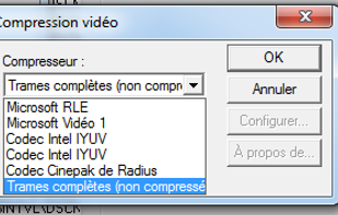 The codecs that you can use