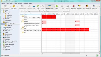 Absences planning
