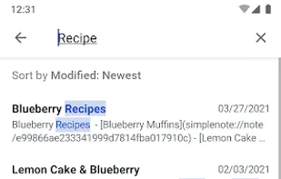 Simplenote screenshot 2