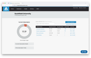 Archive-It screenshot 1