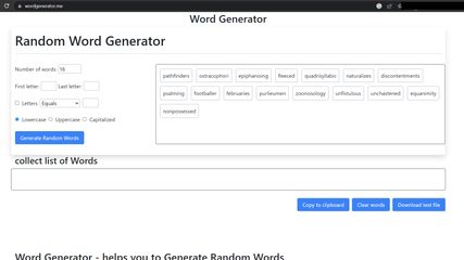 Word Generator screenshot 1