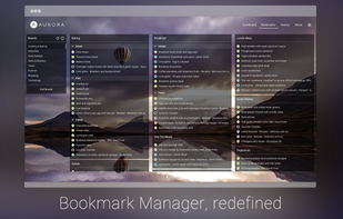 Aurora New Tab & Bookmark Manager screenshot 1
