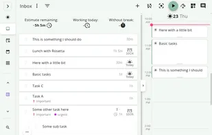 Task List and Calendar Panel side by side