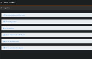API and trackers
