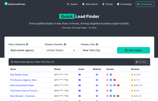 QuickLeadFinder screenshot 1