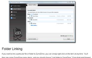 Link a particular file or folder to ZumoDrive