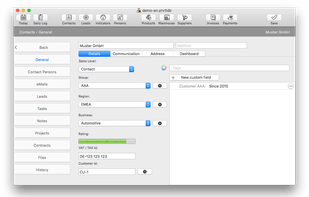 Philasmicos R5 CRM screenshot 2