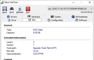 Nero InfoTool screenshot 1
