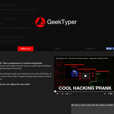 geektyper hacking simulator