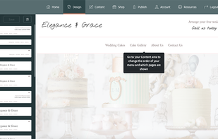 Easily make changes to any element of your website.