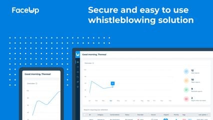 FaceUp is a secure, intuitive and easy to use solution, which allows employees and pupils to report instances of wrongdoing. Anybody can anonymously send reports through a website or mobile app in just two clicks.