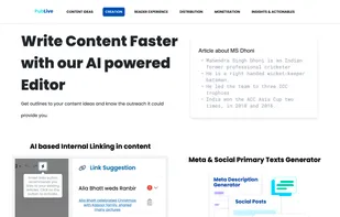 Write Content Faster with our AI powered Editor
