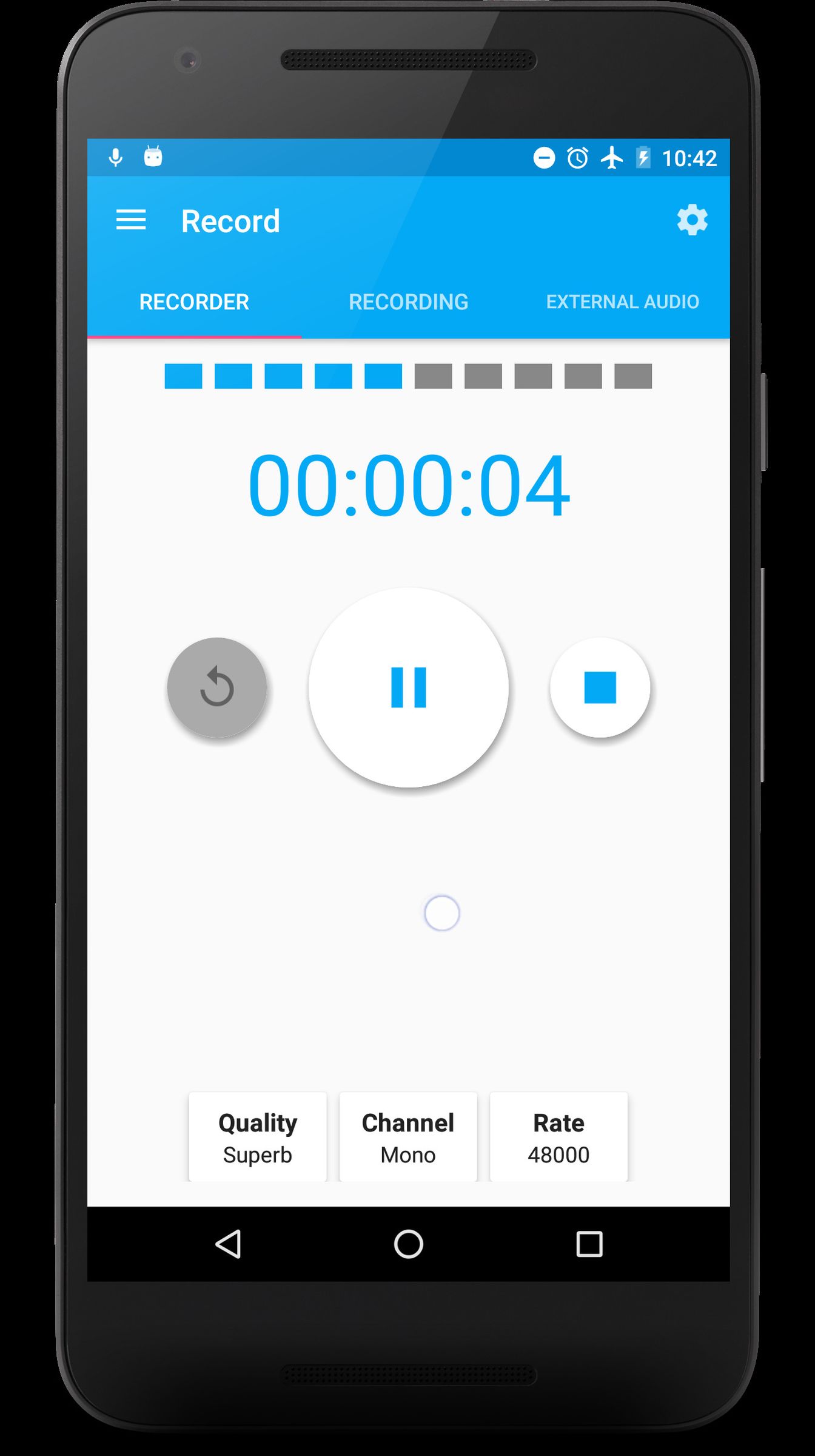 Audio Recorder and Editor Records and edits high quality audio file
