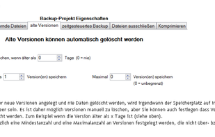 Automatically delete old versions