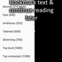If you have a long text, you can bookmark it and continue reading it later.