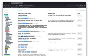 List of bookmarks with tags
