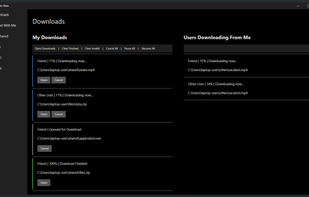 Downloads page of Transmitic
