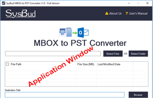 SysBud MBOX to PST Converter screenshot 1