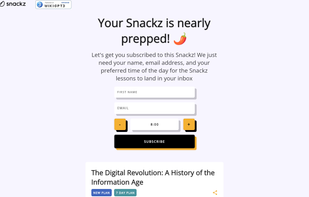 Provide your email address and select your preferred time of delivery and are ready to go