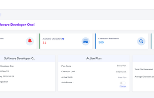 Speechingly - Dashboard