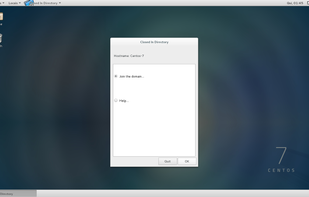 Main Interface in CentoOS 7 (before join the domain)