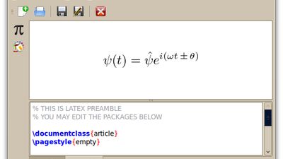 EqualX Preamble You can also edit equation preamble. 