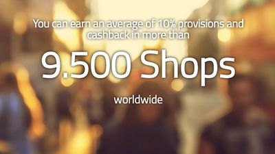 Cashback in more than 9.500 online-shops