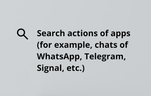 2) Actions of apps
