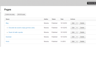 Monstra CMS screenshot 1