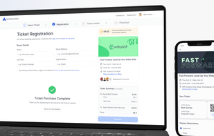 Effortlessly set up and customize registration tools. Build branded event pages, define ticket types, configure registration forms, and drive registrations instantly.