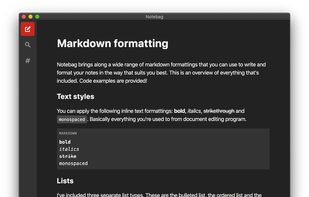 Notebag screenshot 1