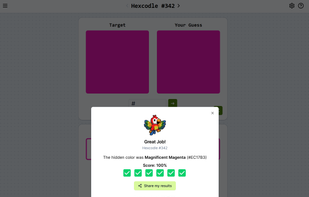 Hexcodle screenshot 2