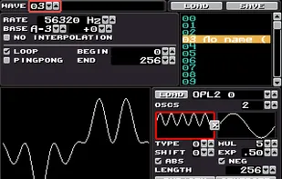 Klystrack screenshot 3