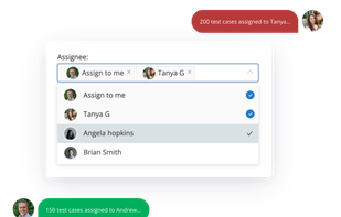 Create test plans and assign them to groups of testers so they can work together. You can save time on work distribution with TestCollab's automatic work assignment feature, so your time is better spent on more important tasks