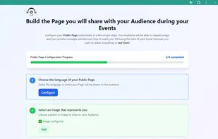 This is the page that allows you to create, in four simple steps, the public page that will be shared with a personalized QR code for each user and page.