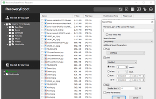 RecoveryRobot Photo Recovery - Search