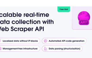 100% success rates with integrated proxy rotator, JavaScript rendering, and convenient parsed data delivery. 