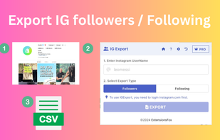 Quickly export Instagram followers and following lists to CSV/Excel. Perfect for audience management and growth tracking.