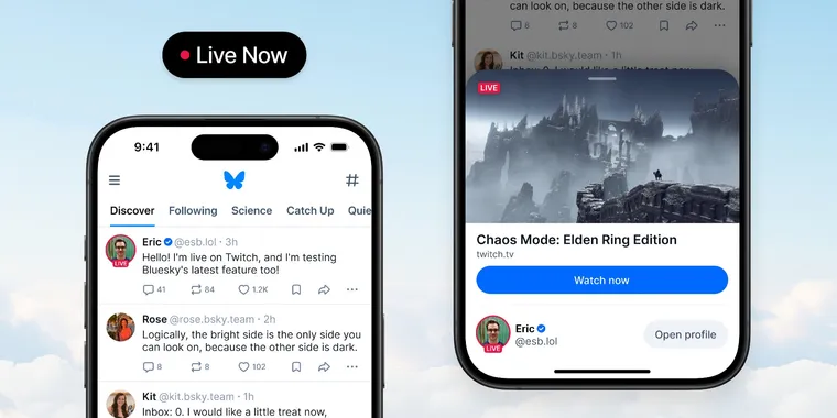 Bluesky launches Live Now feature for all users and adds cashtags for stock discussions