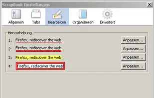 Marking or redlining text in stored websites