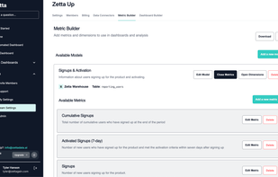 Zetta's metric builder