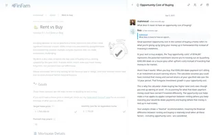 Built-in chat bot can explain financial concepts not covered by creators.