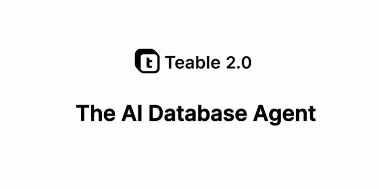 Teable 2.0 introduces AI-powered database agent and natural language automation image