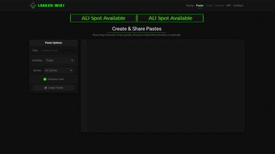 Create a Paste Page