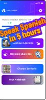A combination of flashcards, challenges and games.