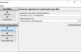 Openstego screenshot 2