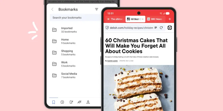 Vivaldi 7.7 for mobile brings custom search engines, bookmark import, and better dark mode image