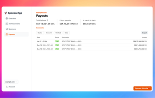 SponsorApp screenshot 1