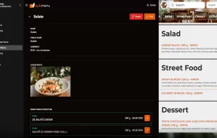 Menu Edit with Preview